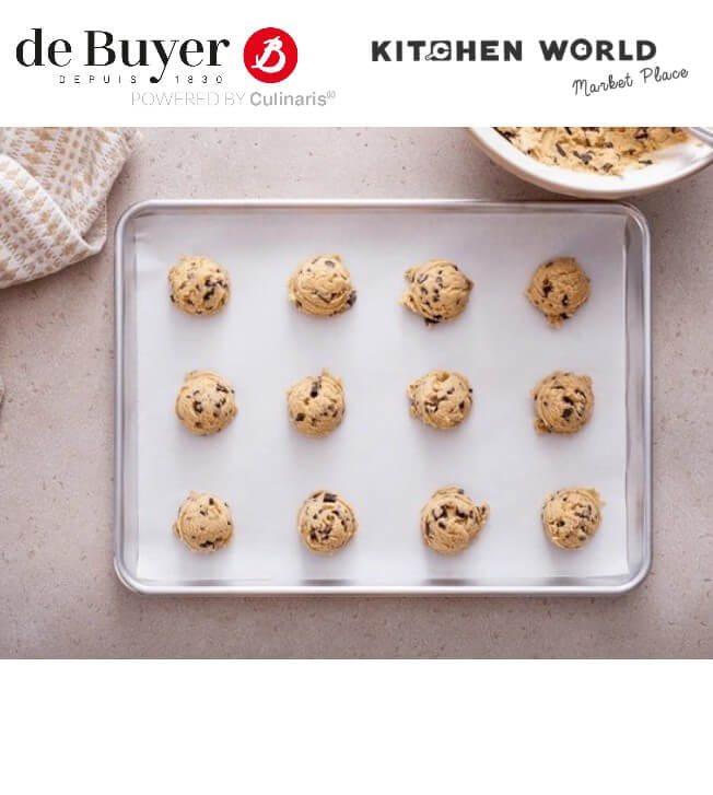ถาดอบขนมอลูมิเนียมขอบเฉียง DE BUYER BW1359-40 ขนาด 30X40 ซม.